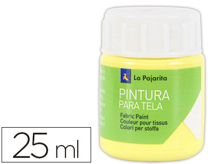 TINTA PARA TELA LA PAJARITA, 20 ML. - AMARELO CLARO