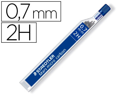 MINAS STAEDTLER MARS MICRO GRAFITE 0,7 MM 2H TUBO COM 12 UNIDADES