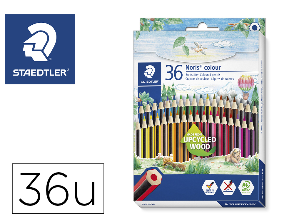 LAPIS DE COR STAEDTLER WOPEX ECOLOGICO 36 CORES EN CAIXA DE CARTAO
