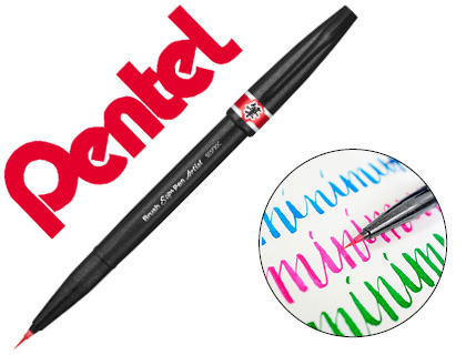CANETA PINCEL PENTEL ARTIST COR VERMELHO