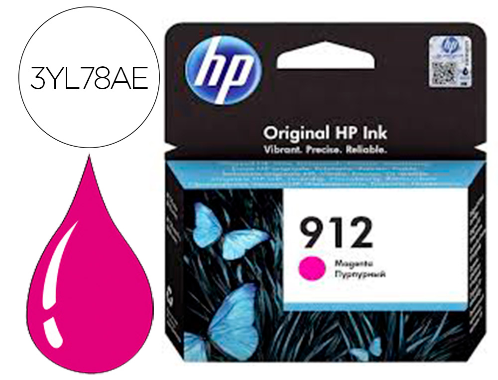 TINTEIRO HP 912 OFFICEJET 8010 / 8020 / 8035 MAGENTA 315 PAG