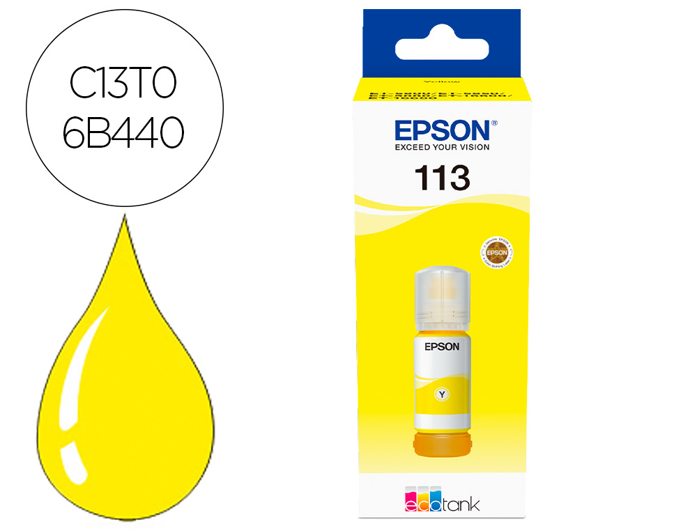 TINTEIRO EPSON ECOTANK 113 SERIES AMARELO