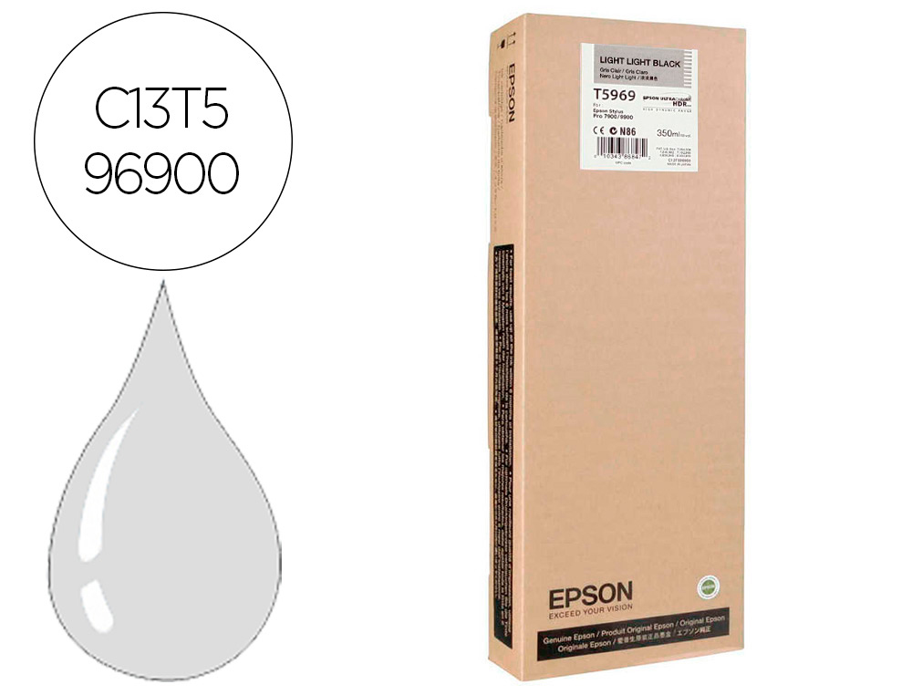TINTEIRO EPSON GF STYLUS PHOTO 7900/9900 CINZA CLARO