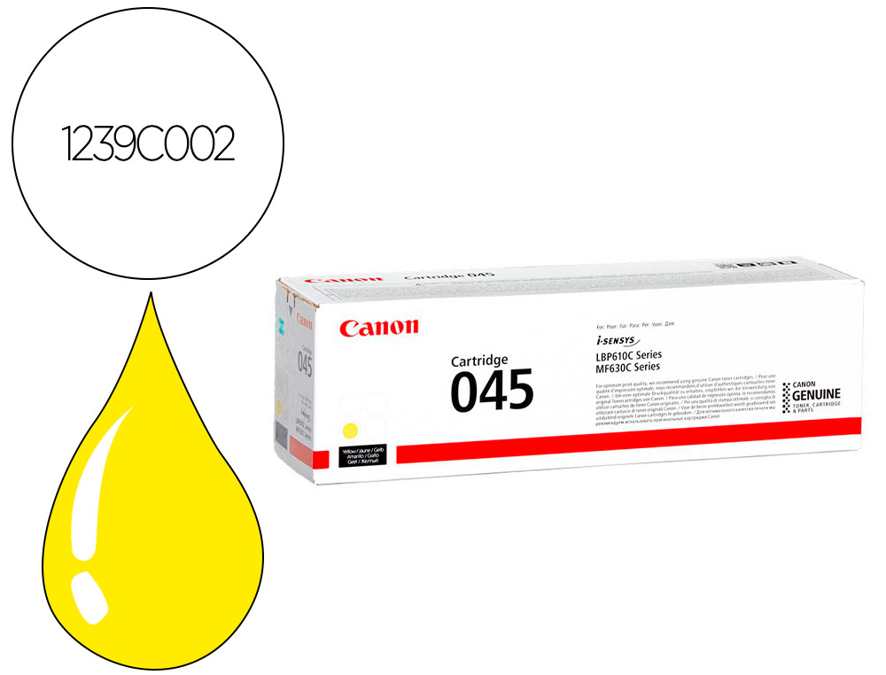 TONER CANON 045Y MF631 MF633 MF635 AMARELO