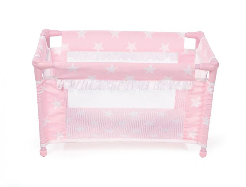 BERCO DE VIAGEM CARLOTA COR ROSA 530X320X320 MM