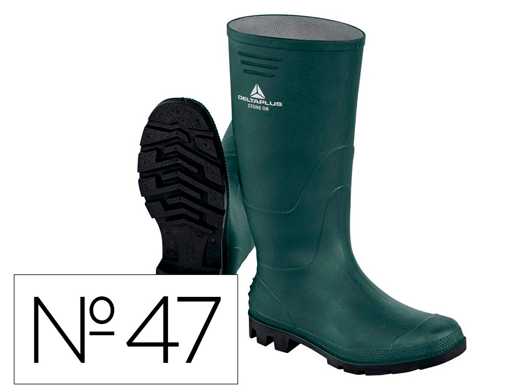 BOTAS DELTAPLUS DE SEGURANCA STONE PVC VERDE SOLA DE PITOES TAMANHO 47