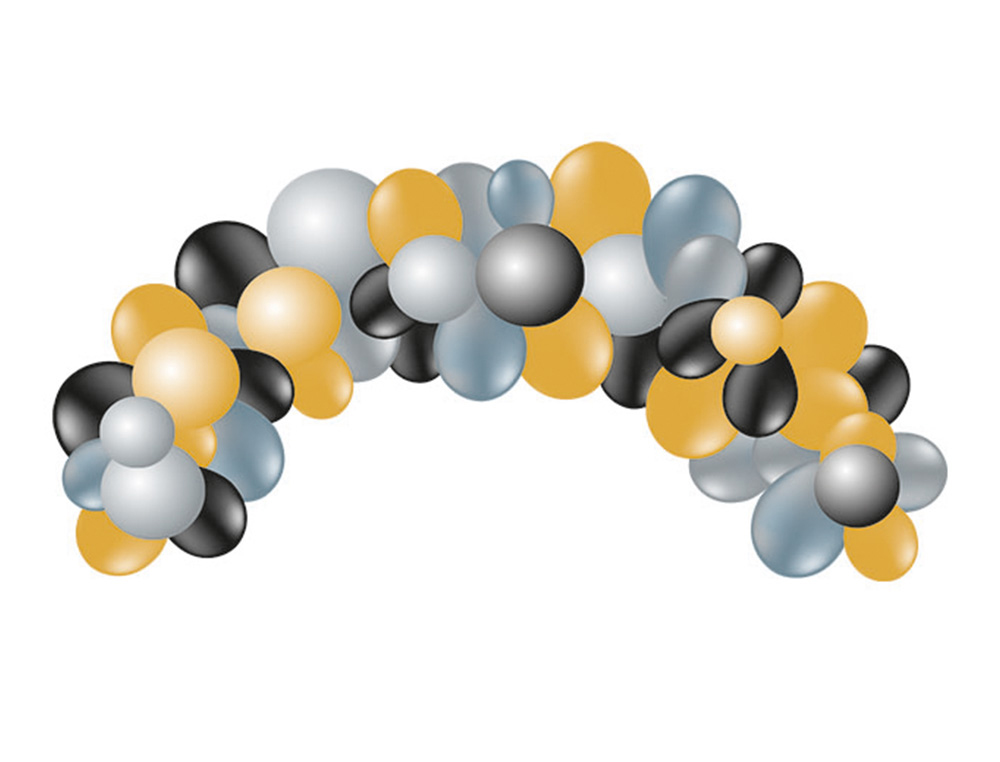 BALAO 100% LATEX BIODEGRADAVEL GRINALDA ARCO METALLIC 55 UNIDADES CORES METALICAS