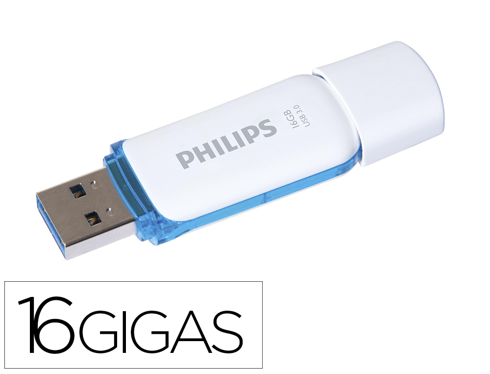 PEN DRIVE USB PHILIPS FLASH USB 3.0 16 GB SNOW BLUE