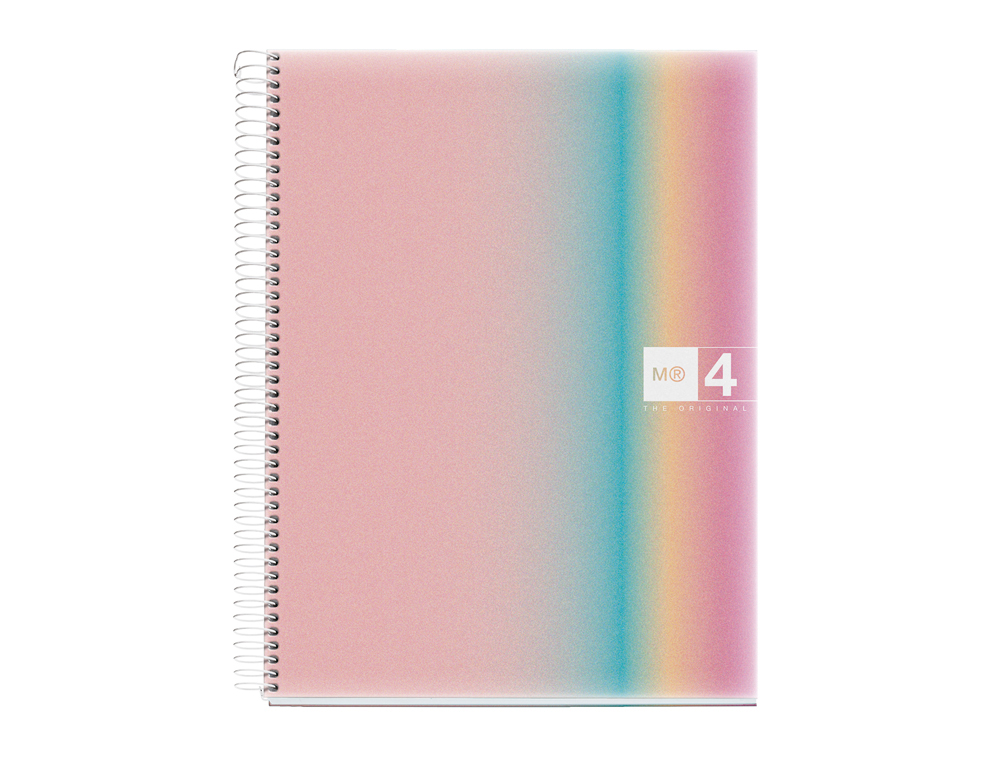 CADERNO ESPIRAL MIQUELRIUS DIN A4 120 FOLHAS 70 GR QUADRICULA 5 MM CAPA POLIPROPILENO AURORA WEST BAY