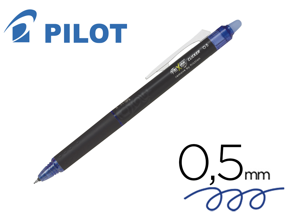 ESFEROGRAFICA PILOT FRIXION POINT CLICKER APAGAVEL 0,5 MM AZUL