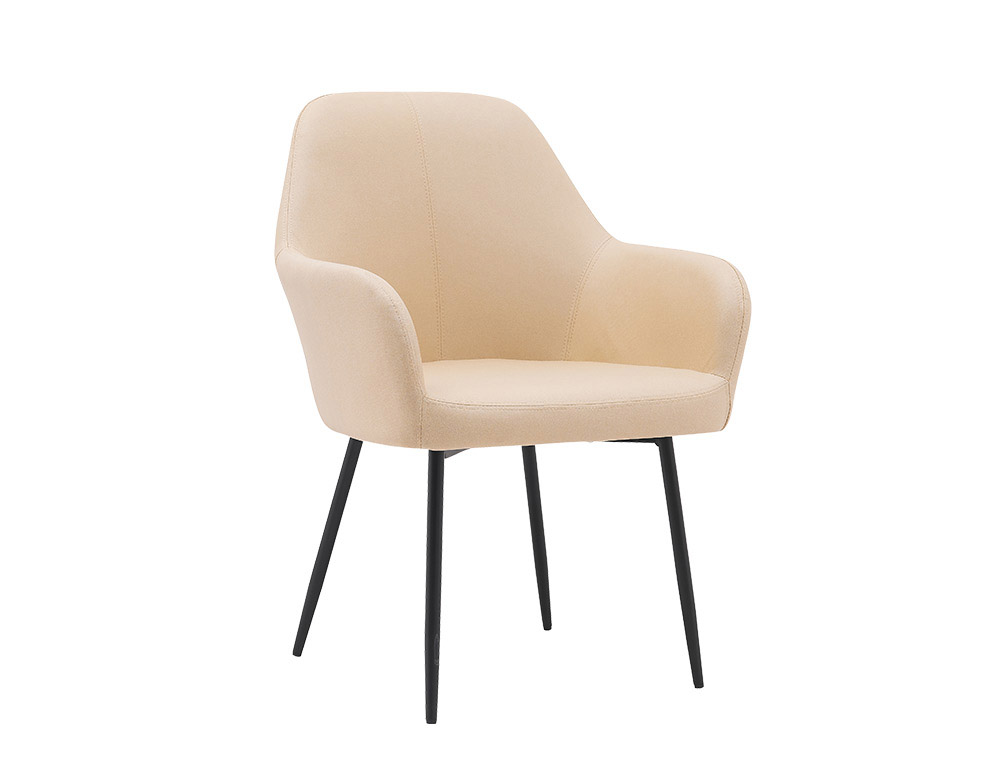 CADEIRA CONFIDENTE Q-CONNECT SIEMIONE BASE METALICA ALT MAX 820 LARG 570 PROF 580 CASTANHO AREIA