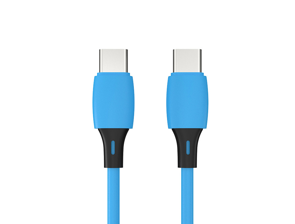 CABO USB-C A USB-C Q-CONNECT PVC COMPRIMENTO 2M AZUL