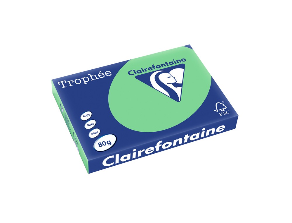 PAPEL COR TROPHEE A3 80 GR VERDE PASTEL EMBALAGEM DE 500 FOLHAS