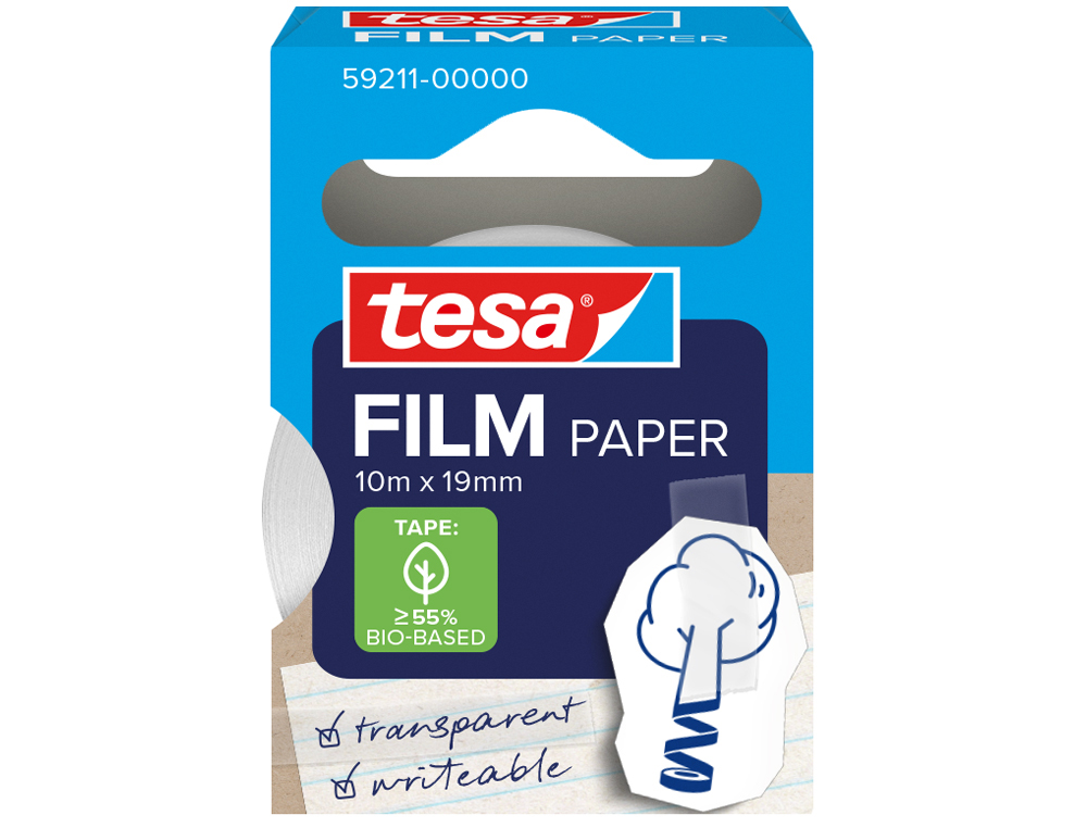 FITA ADESIVA TESA PAPEL TRANSPARENTE 10 MT X 19 MM