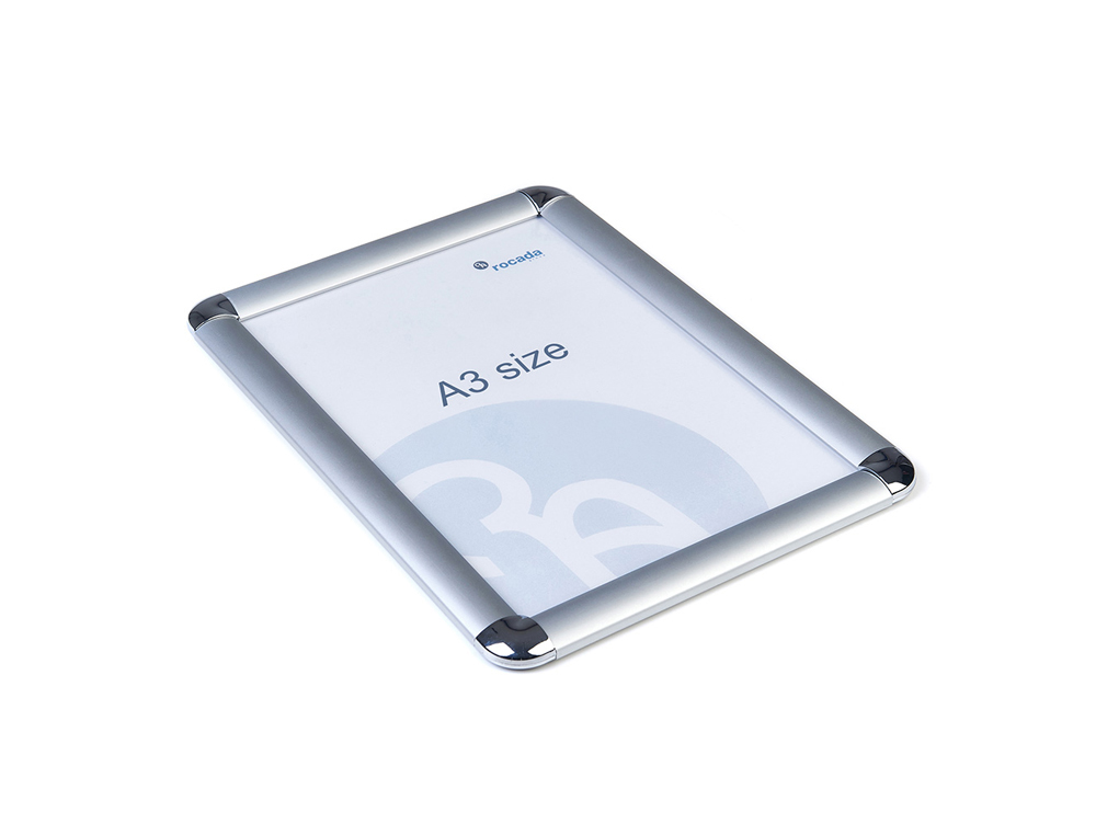 MARCO PORTA ANUNCIOS ROCADA CLIP DIN A3 MARCO DE ALUMINIO ANODIZADO 29,7X42 CM