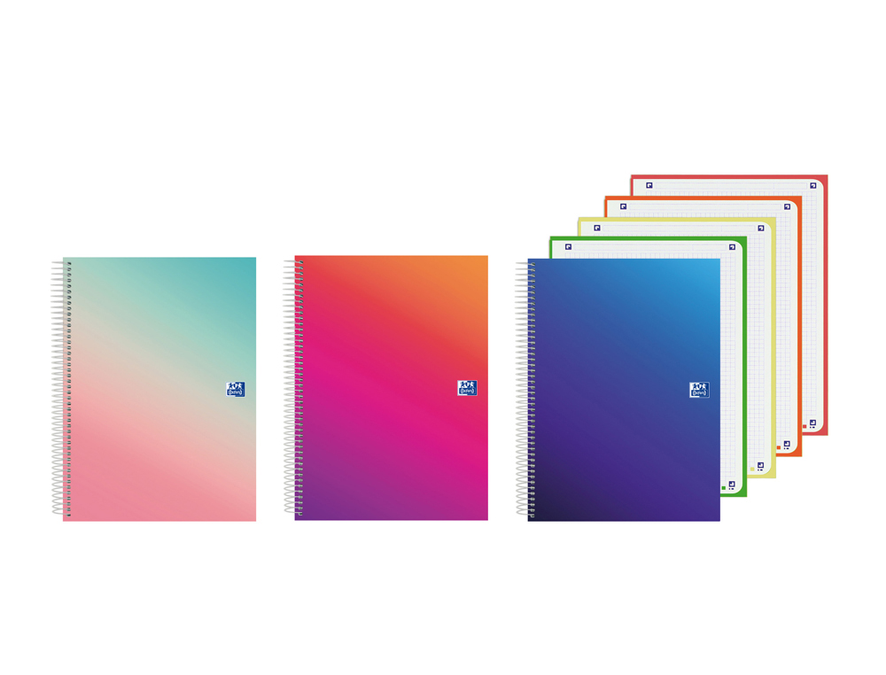 CADERNO ESPIRAL OXFORD CAPA EXTRA DURA 120 FOLHAS KANGOO GRADIENT