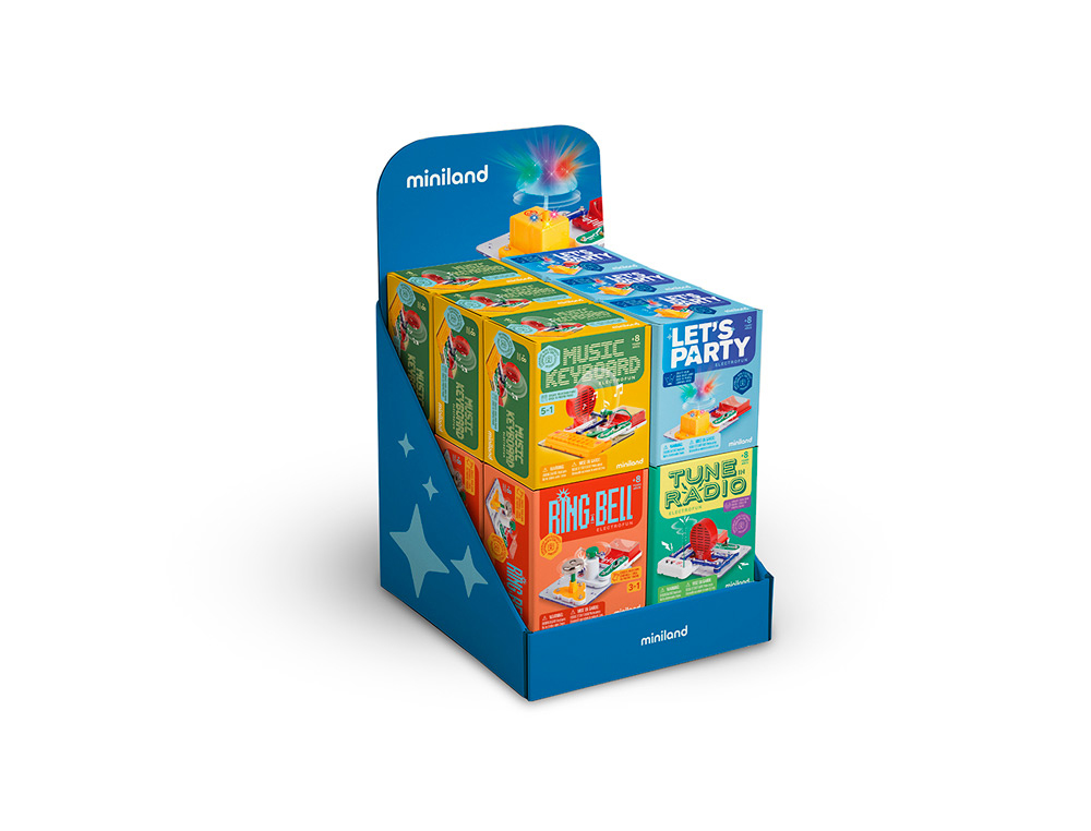 JOGO EDUCATIVO MINILAND ELECTROFUN EXPOSITOR DE 12 UNIDADES SORTIDAS