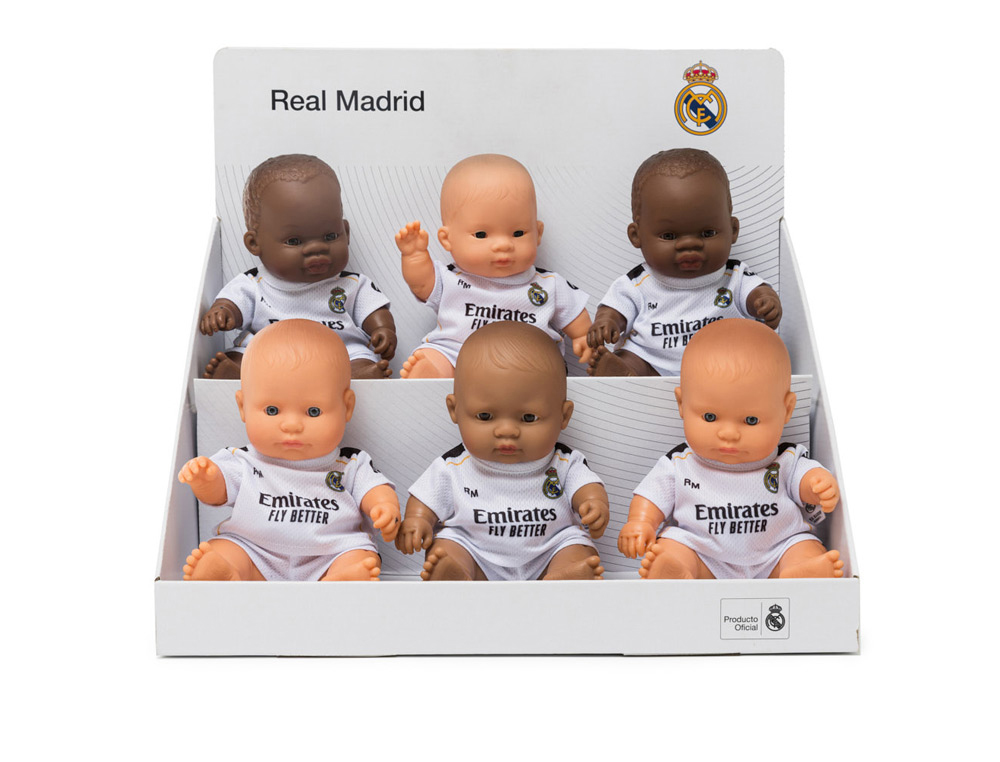 BONECO MINILAND REAL MADRID EXPOSITOR DE 12 UNIDADES SORTIDAS