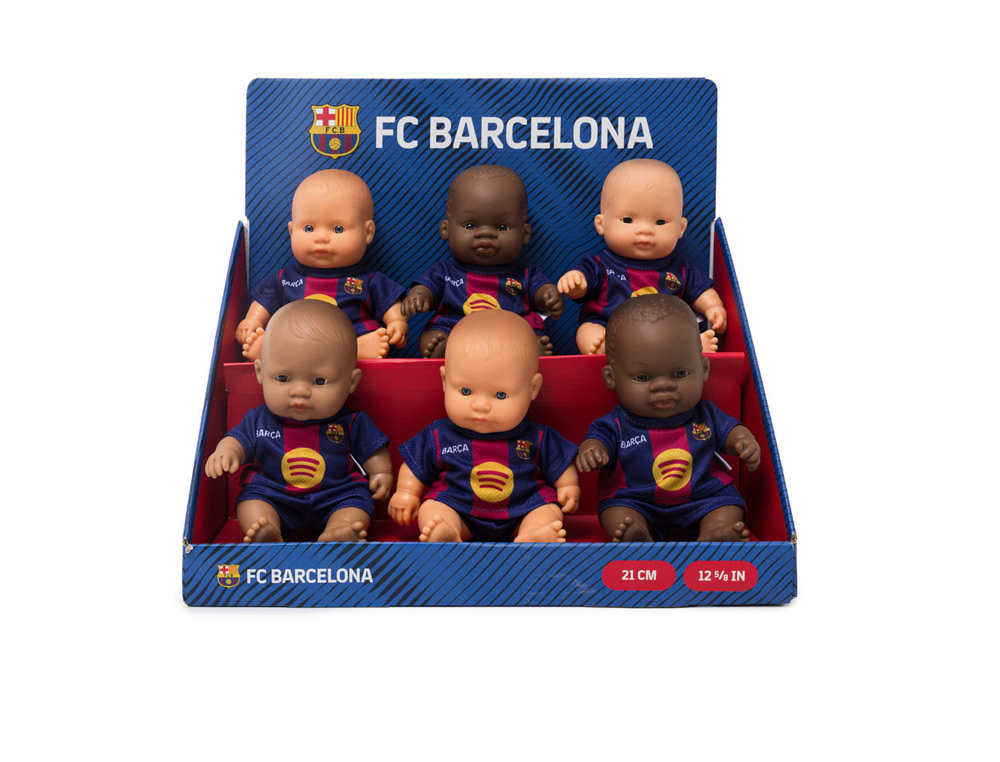 BONECO MINILAND FC. BARCELONA EXPOSITOR DE 12 UNIDADES SORTIDAS