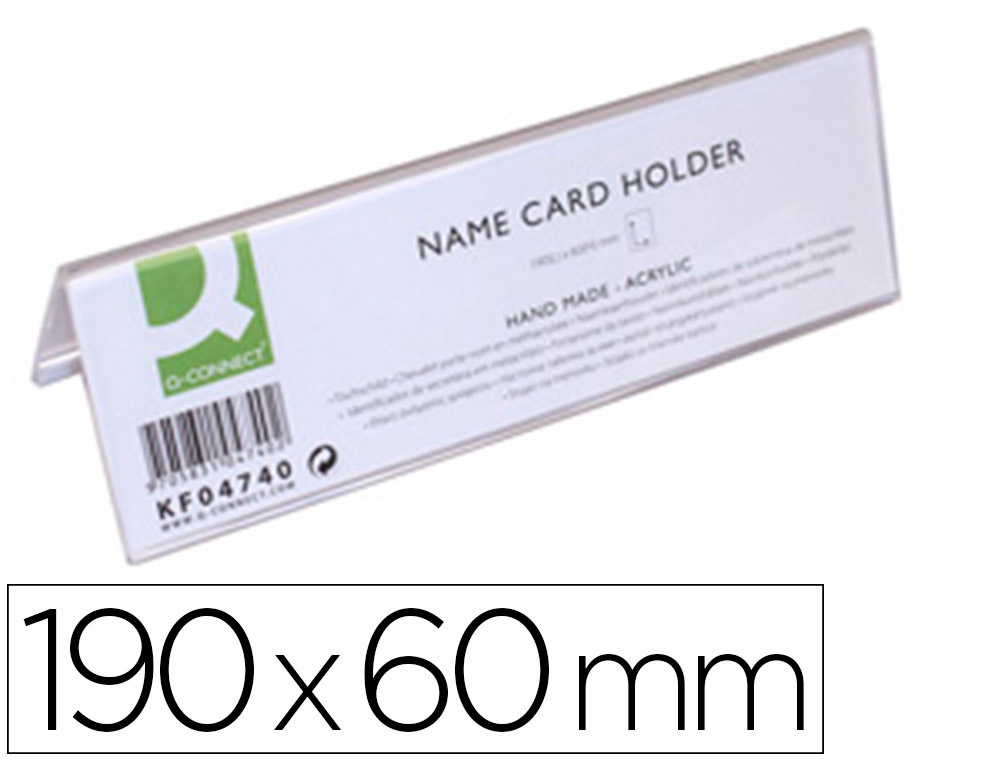IDENTIFICADORES SECRETARIA Q-CONNECT METACRILATO 190X60MM