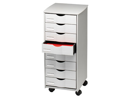 MOVEL AUXILIAR FAST-PAPERFLOW MULTIFUNCOES COM 8 BLOCOS 1 COLUNA 715 X 316 X 343 MM