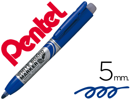 MARCADOR PENTEL MWX5M QUADROS BR RETRATIL 5 MM AZUL