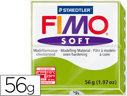 PASTA PARA MODELAR STAEDTLER FIMO SOFT 56 GR COR VERDE MA