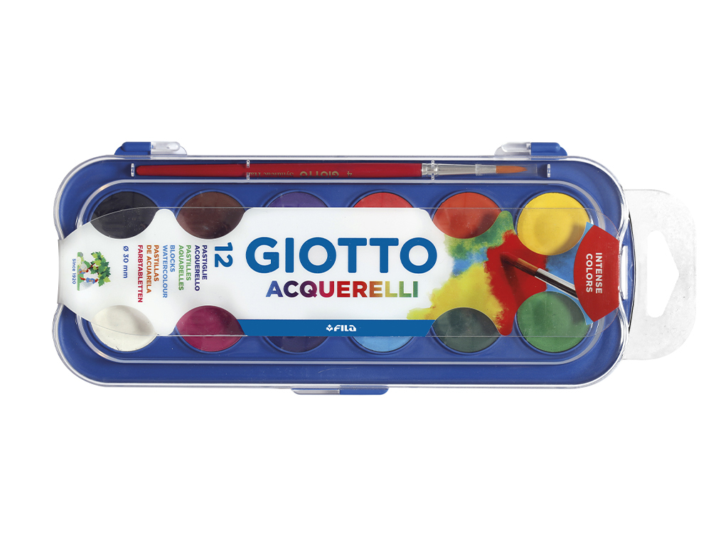AGUARELA GIOTTO 12 CORES ESTOJO DE PLASTICO