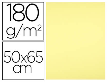 CARTOLINA LIDERPAPEL 50X65 CM 180 GR AMARELO MEDIO PACK DE 25 UNIDADES