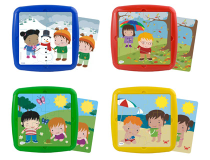 PUZZLE MINILAND AS ESTAOES SET DE 4 UNIDADES 12 PEAS
