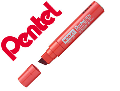 MARCADOR PENTEL N50XL PERMANENTE COR VERMELHO 13,5 MM