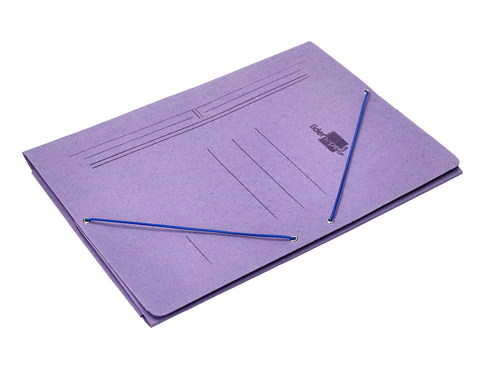 PASTA DE ELASTICOS LIDERPAPEL, FOLIO, COM ABAS, AZUL
