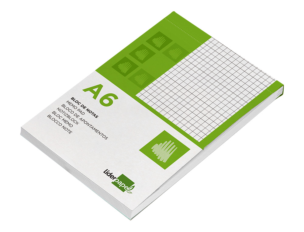 BLOCO DE APONTAMENTOS LIDERPAPEL DIN A6 80 F QUADRICULADO