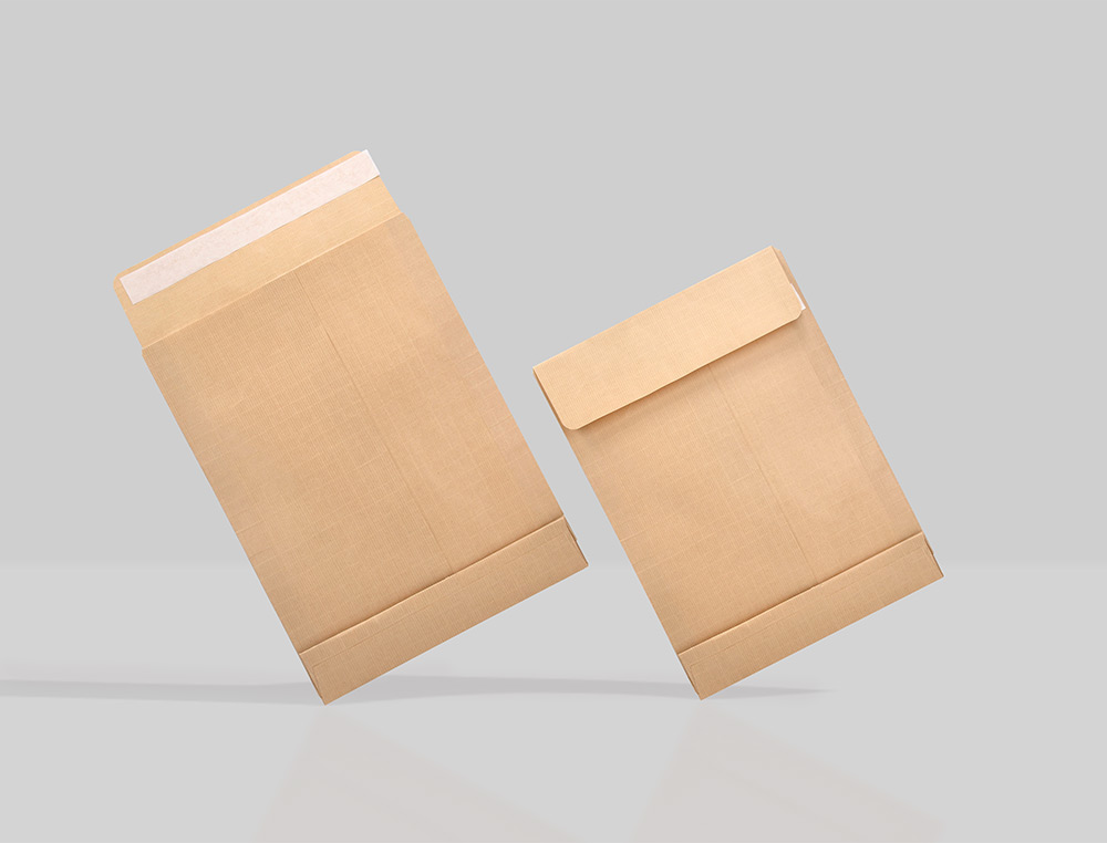 ENVELOPE LIDERPAPEL BOLSA FOLIO ESPECIAL CASTANHO 280X365X50 MM FOLE TIRA DE SILICONE PACK DE 50 UNIDADES