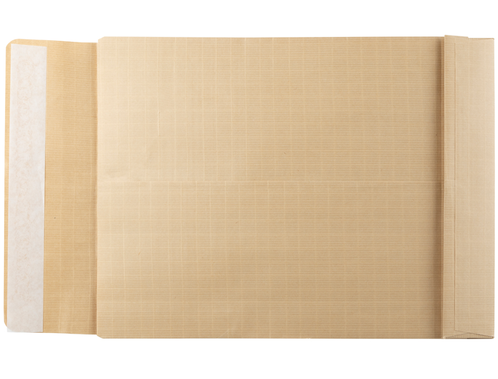 ENVELOPE LIDERPAPEL BOLSA FOLIO ESPECIAL CASTANHO 280X365X50 MM FOLE TIRA DE SILICONE PACK DE 50 UNIDADES