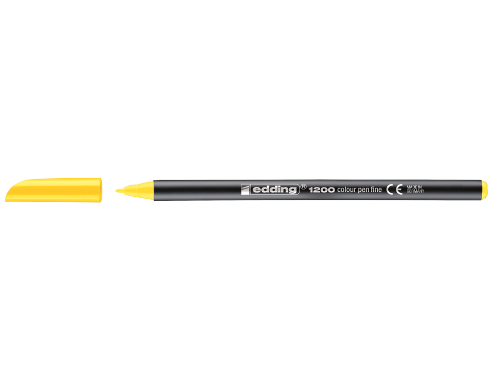 MARCADOR EDDING 1200 PONTA DE FIBRA REDONDA TRACO 1 MM N.5 AMARELO
