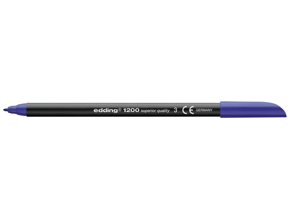 MARCADOR EDDING 1200 PONTA DE FIBRA REDONDA TRACO 1 MM N.3 AZUL