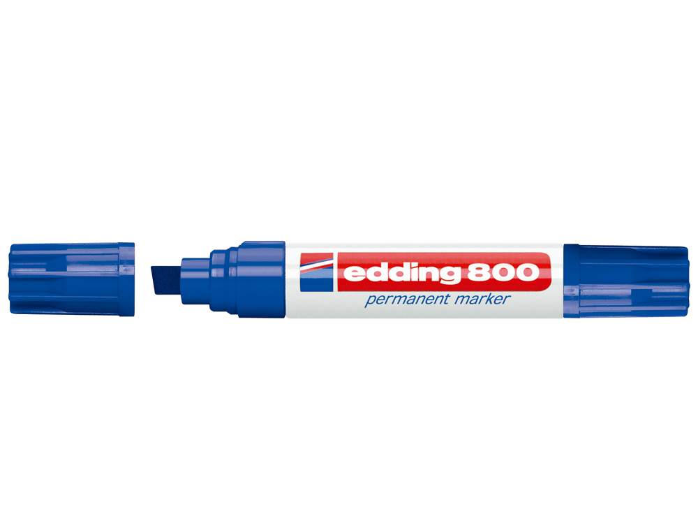 MARCADOR EDDING MARCADOR PERMANENTE 800 AZUL -PONTA BISELADA 12 MM