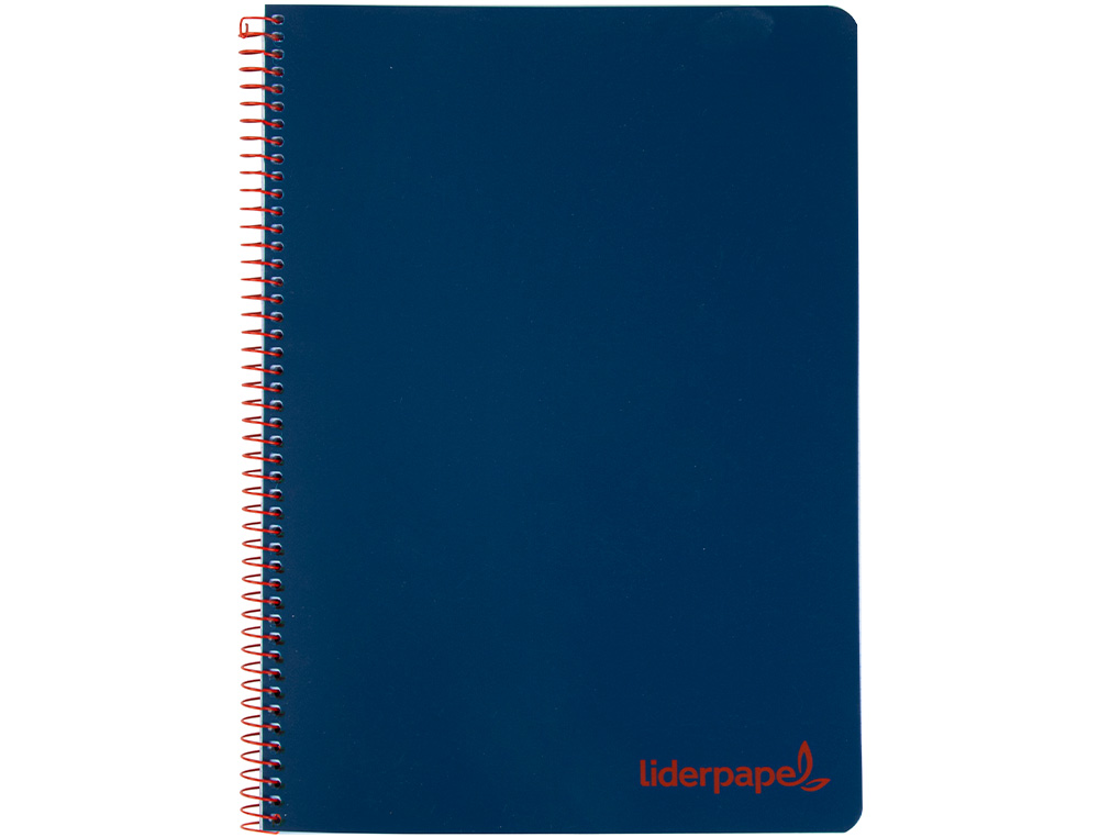 CADERNO ESPIRAL LIDERPAPEL WONDER MICRO DIN A5 CAPA PLASTICO 120 F 90 GR QUADRICULA 5MM 5 BANDAS DE CORES 6 FUROS AZUL M