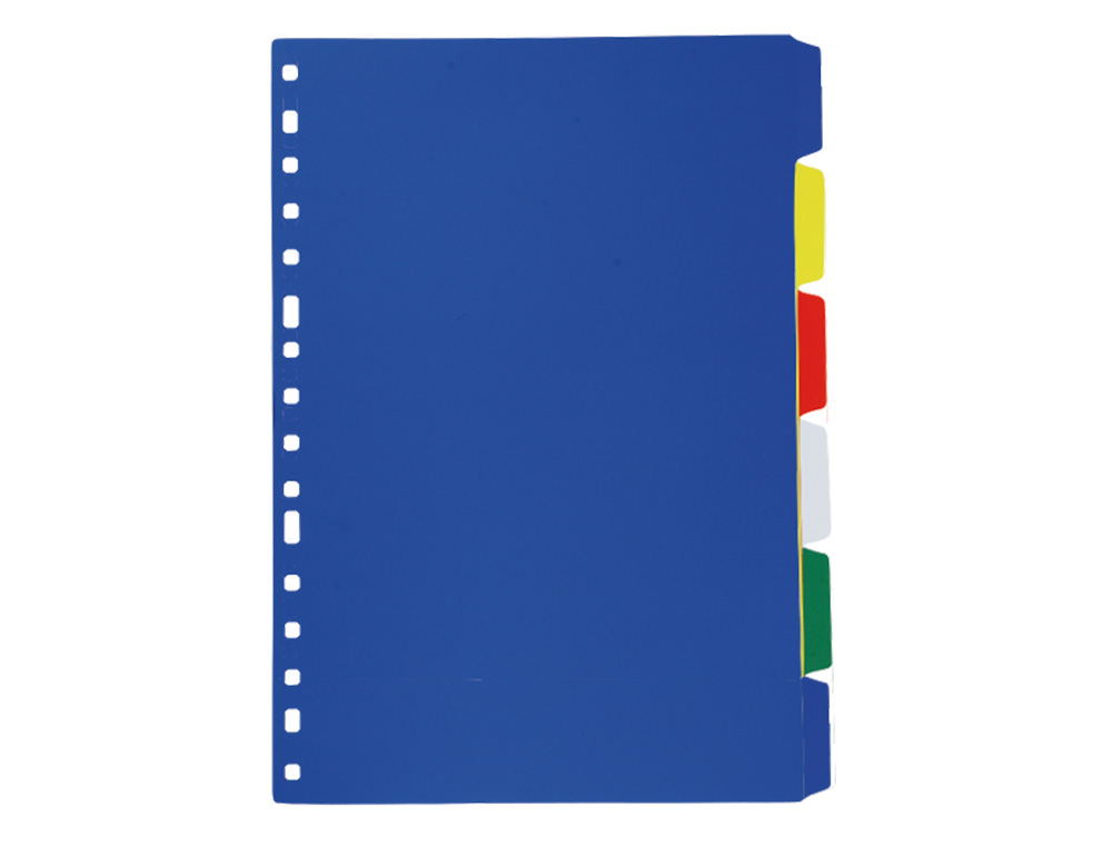 SEPARADOR LIDERPAPEL EM PLASTICO CONJUNTO DE 6 SEPARADORES FOLIO 16 FUROS