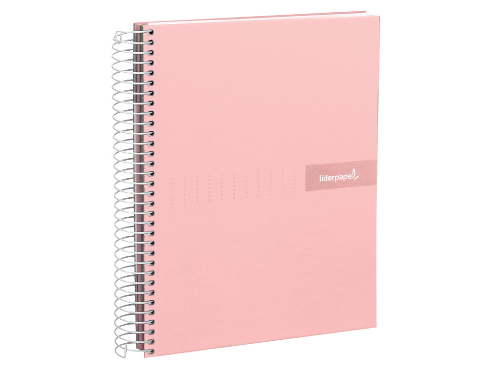 CADERNO ESPIRAL LIDERPAPEL CRAFTY MICRO DIN A4 CAPA FORRADA 120 F 90 GR QUADRICULA 5 MM 5 BANDAS DE CORES 4 CORES COR RO