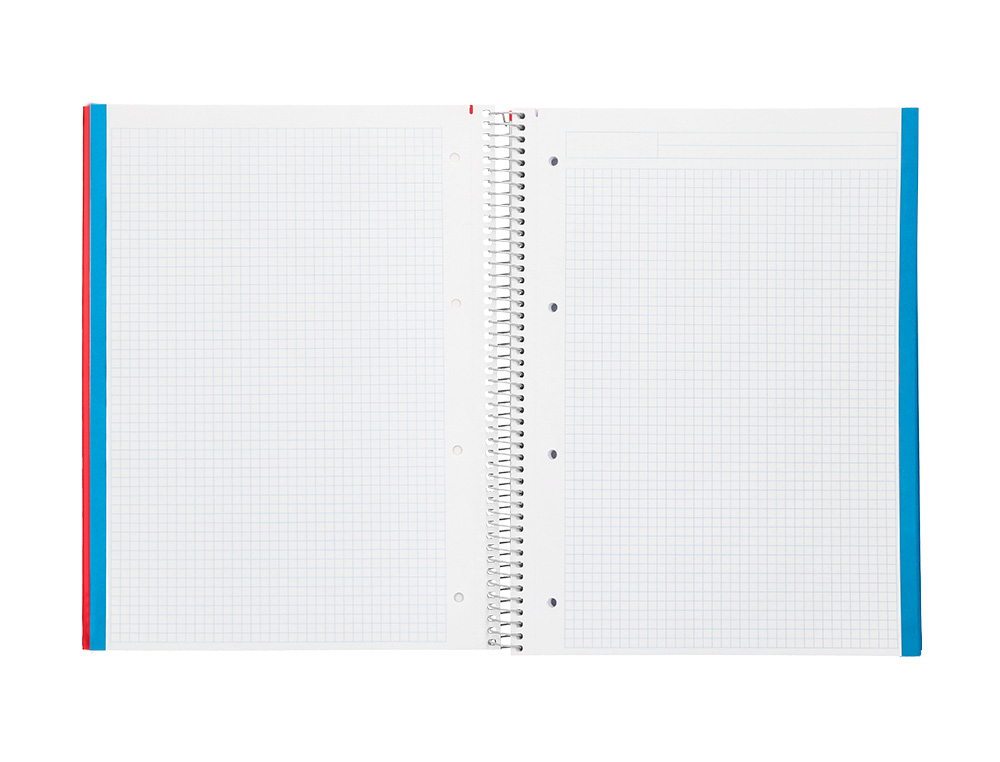 CADERNO ESPIRAL LIDERPAPEL JOLLY MICRO DIN A4 MULTIDISCIPLINA 140 F 75GR 28F 5MM 112F PAUTADAS 5 BANDAS DE CORES CORES S