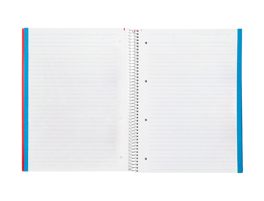 CADERNO ESPIRAL LIDERPAPEL JOLLY MICRO DIN A4 MULTIDISCIPLINA 140 F 75GR 28F 5MM 112F PAUTADAS 5 BANDAS DE CORES CORES S