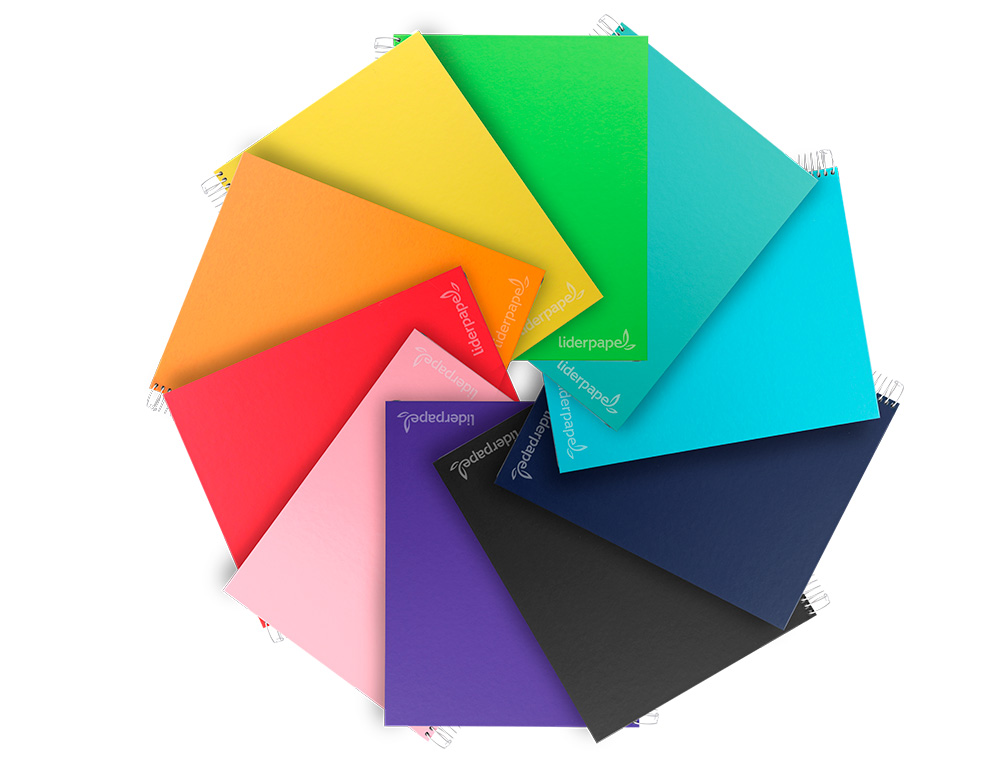 CADERNO ESPIRAL LIDERPAPEL JOLLY MICRO DIN A4 MULTIDISCIPLINA 140 F 75GR 28F 5MM 112F PAUTADAS 5 BANDAS DE CORES CORES S