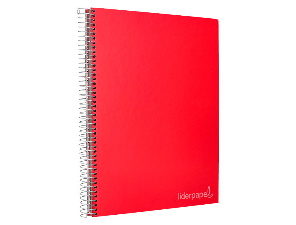 CADERNO ESPIRAL LIDERPAPEL JOLLY MICRO DIN A4 MULTIDISCIPLINA 140 F 75GR 28F 5MM 112F PAUTADAS 5 BANDAS DE CORES CORES S