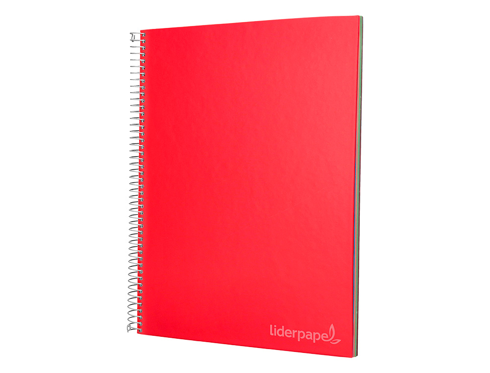 CADERNO ESPIRAL LIDERPAPEL JOLLY MICRO DIN A4 MULTIDISCIPLINA 140 F 75GR 28F 5MM 112F PAUTADAS 5 BANDAS DE CORES CORES S