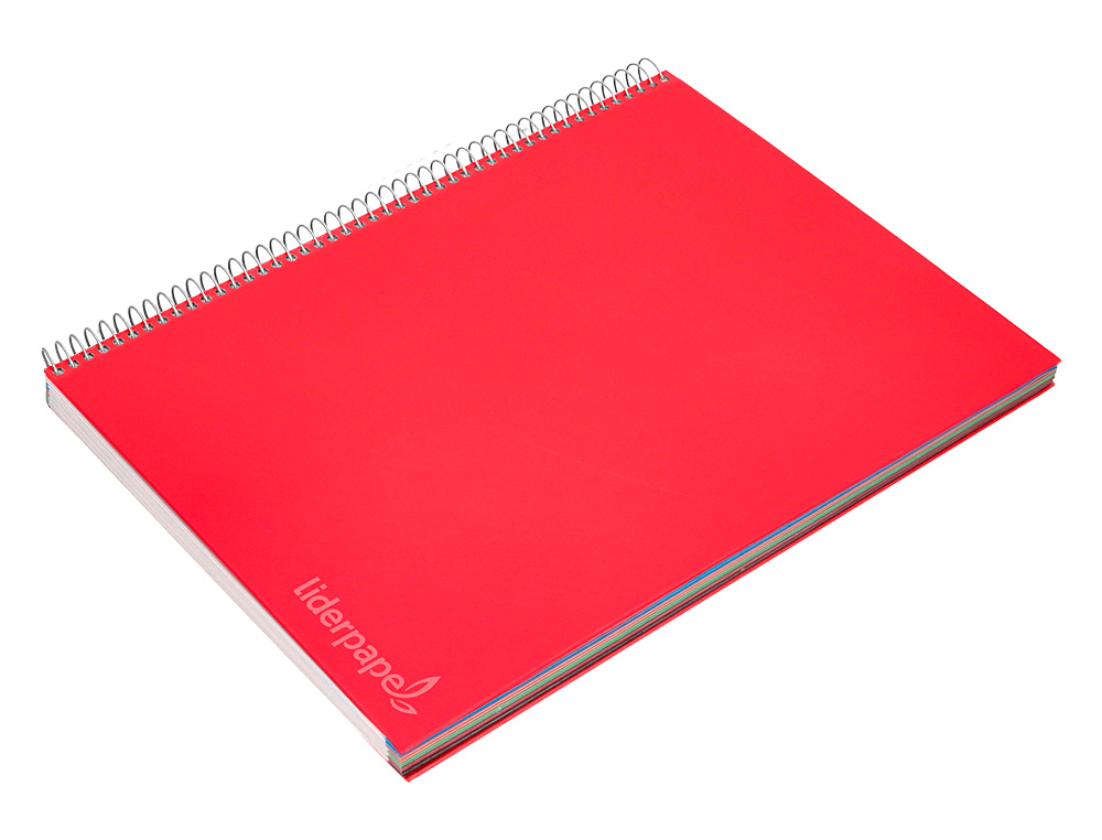 CADERNO ESPIRAL LIDERPAPEL JOLLY MICRO DIN A4 MULTIDISCIPLINA 140 F 75GR 28F 5MM 112F PAUTADAS 5 BANDAS DE CORES CORES S