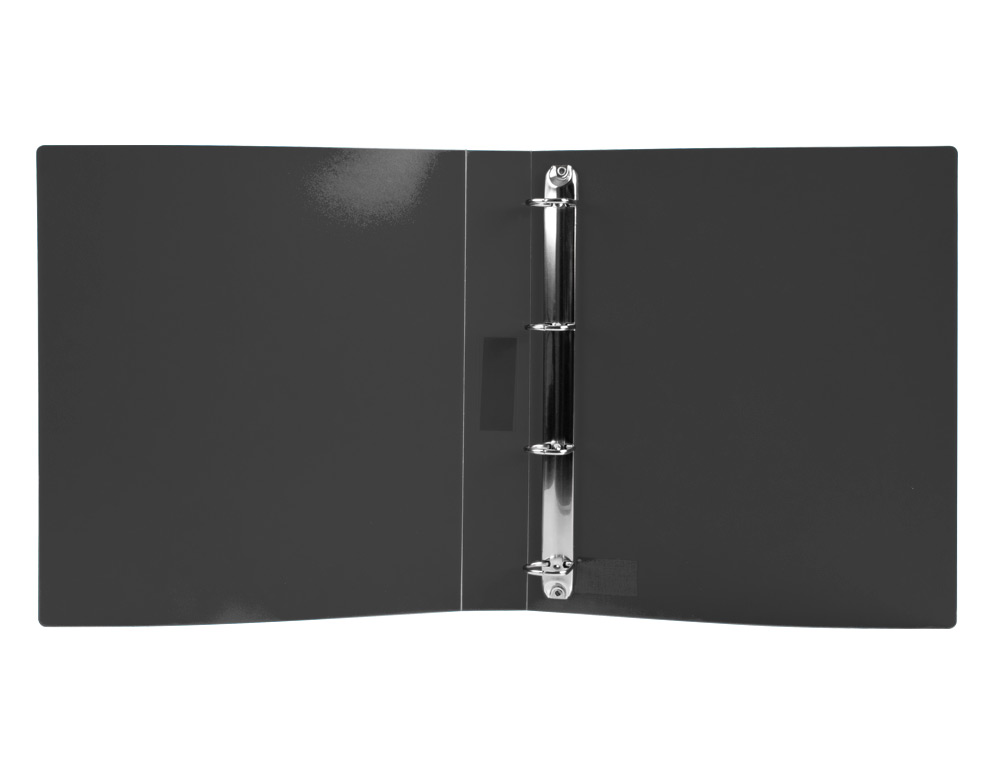 PASTA LIDERPAPEL POLIPROPILENO DIN A4 4 ANEIS 25 MM MISTOS PRETO OPACO