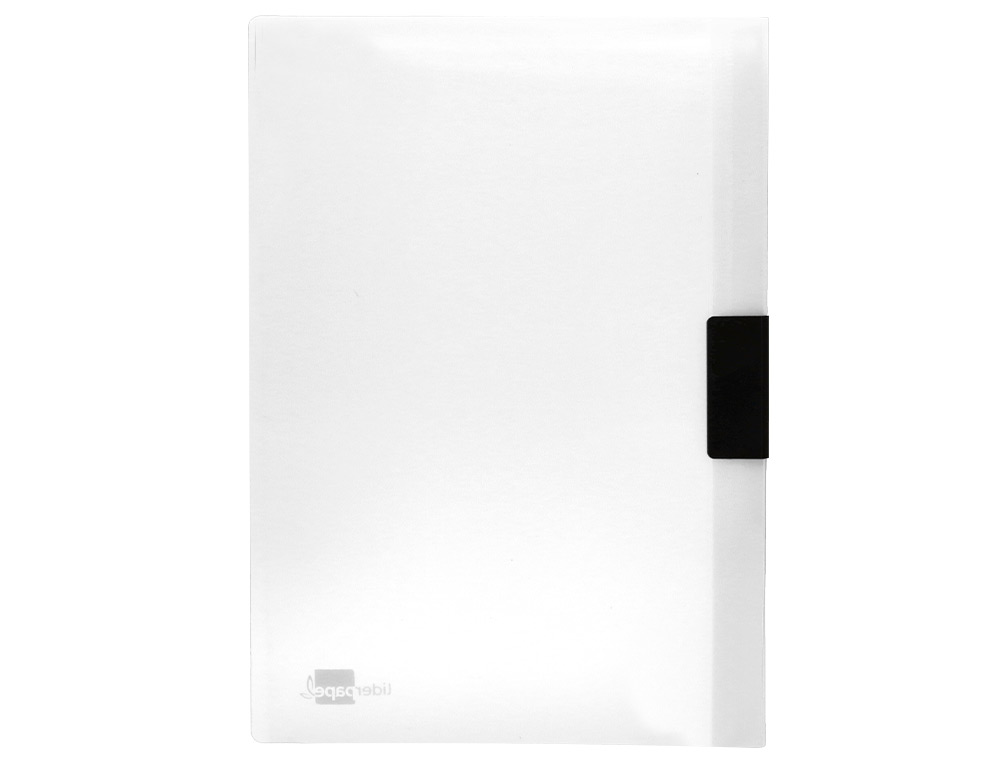 BOLSA DOSSIER LIDERPAPEL COM CLIP LATERAL DIN A4 TRANSPARENTE 30 FOLHAS