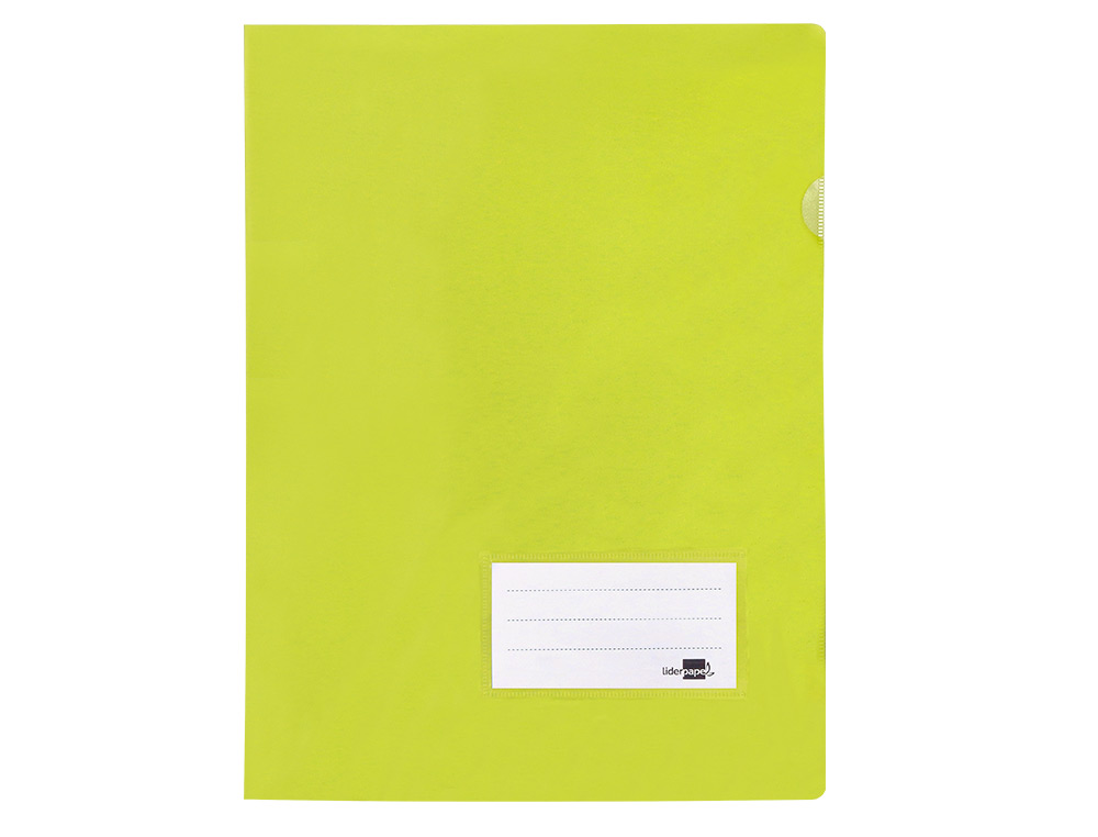 BOLSA DOSSIER LIDERPAPEL DIN A4 POLIPROPILENO 180 MICRONS AMARELO FLUOR OPACO 20 FOLHAS